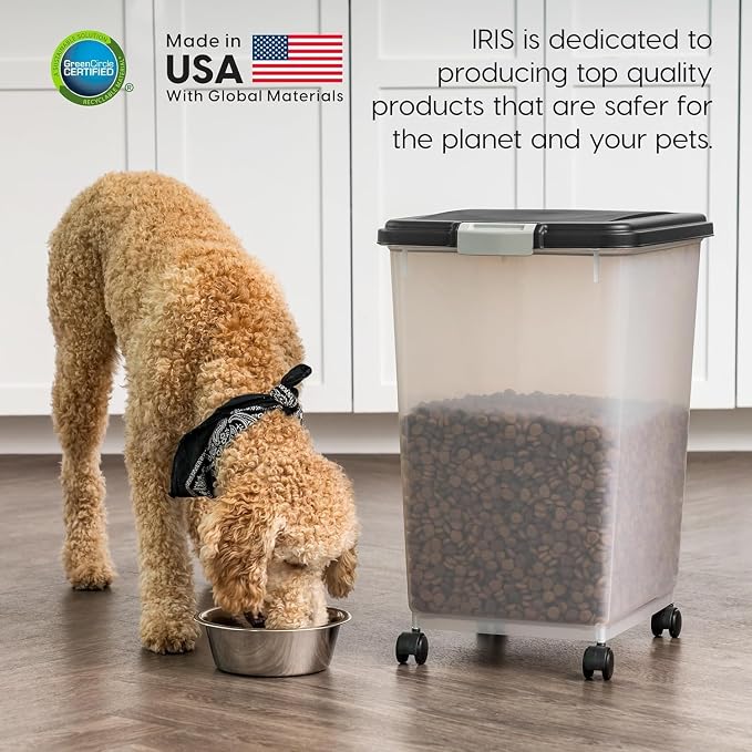 IRIS USA Dog Food Storage Container, Made in USA | Wheels - Image 7