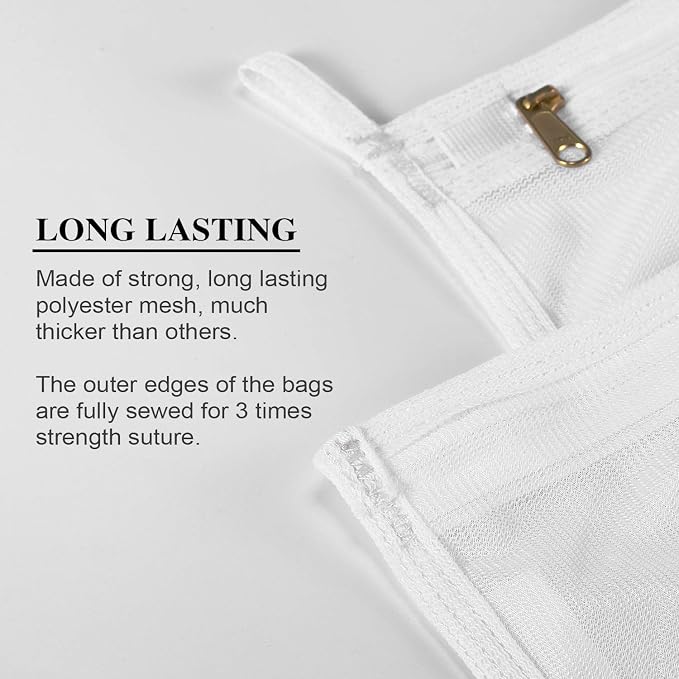 Fine Mesh Laundry Bags for Delicates, 6 Pack Reusable Wash Bags - Image 4