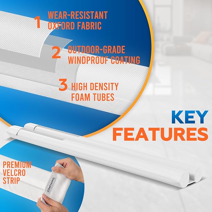 2 Pack Under Door Draft Stopper - Image 3