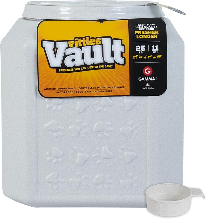 Vittles Vault Vittles Vault Pawprint Food Storage Container + Scoop, 25lbs | by Gamma2