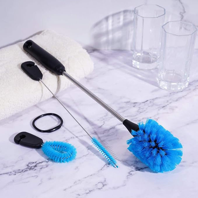 MOSOLAN 3-in-1 Water Bottle Brush and Straw Cleaning Set, Round Head | Non-Silp - Image 5