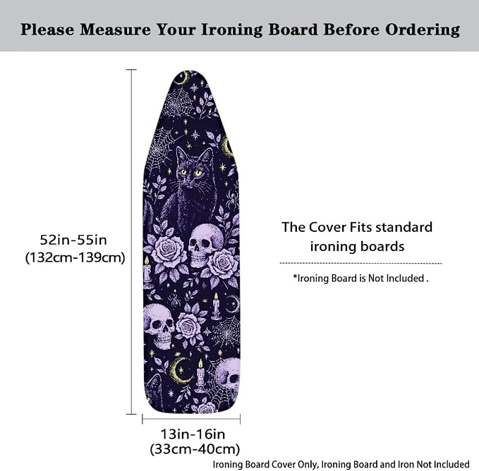 Skull Ironing Board Cover Elastic Edge - Image 5