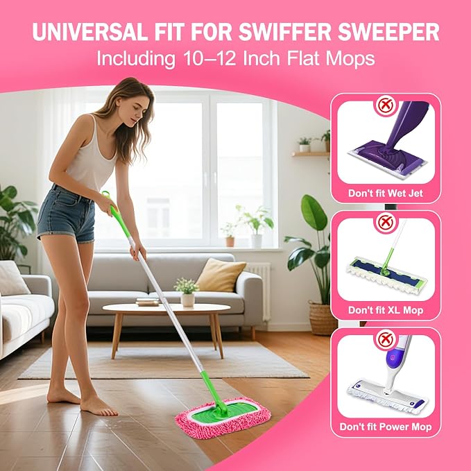 8 Pack Reusable Mop Pads Compatible - Image 2