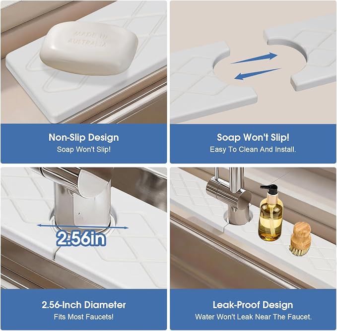 Kitchen Sink Mat, Stone Faucet Mat - Image 5