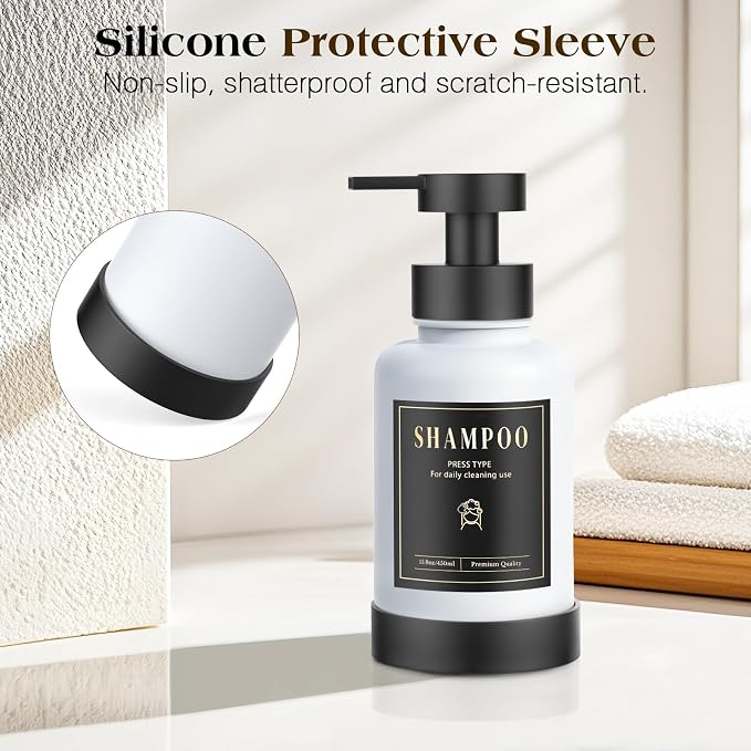 Luxspire Foaming Soap Dispenser 15oz Hand Soap Bottle, 2 Pack | Anti-drip pump - Image 5