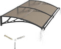 Awning for Door Entrance with Drainage Sink,32x80 Inch Awnings for Doors,Window Canopy Exterior with Plastic Steel Bracket,Polycarbonate Cover,UV,Rain,Snow Protection for House,Porch,Patio,Deck