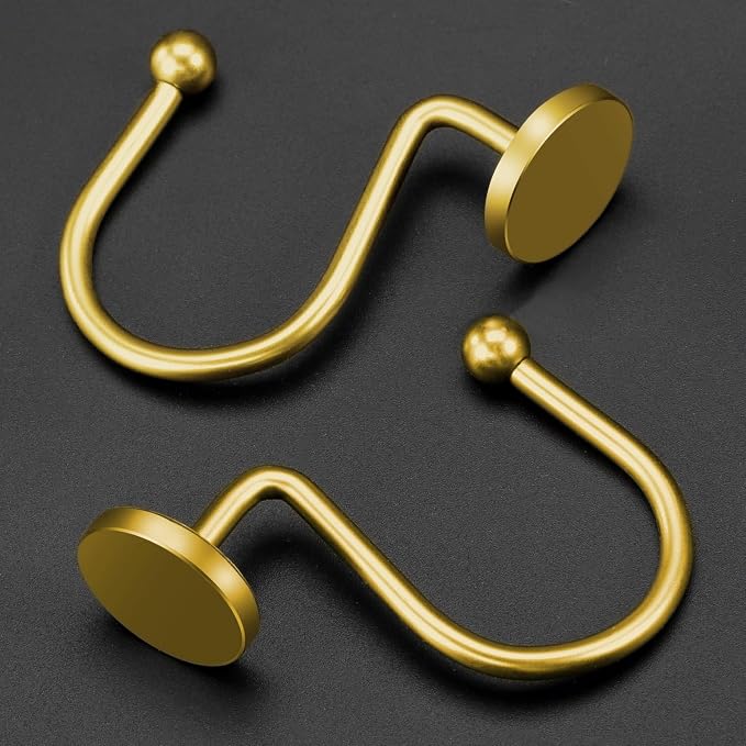 CHICTIE Gold Shower Curtain Hooks, Rustproof Shower Curtain Rings - Image 3