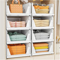 Upgraded Closet Organizers and Storage, Stackable Closet Organizer Basket by SNSLXH