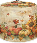 Thanksgiving Day Decor Waterproof Dust Protecitve Pressure Cooker Cover for 3 Quart, Kitchen Appliance Air Fryer Rice Cooker Cover Fall Maple Leaf Pumpkin Print