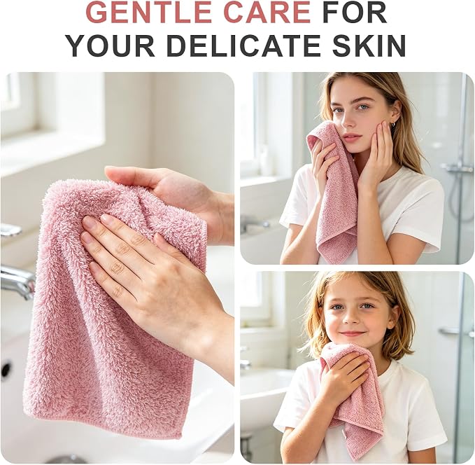 10 Pack Premium Washcloths, Highly Absorbent and Super Soft Face Towels | - Image 6