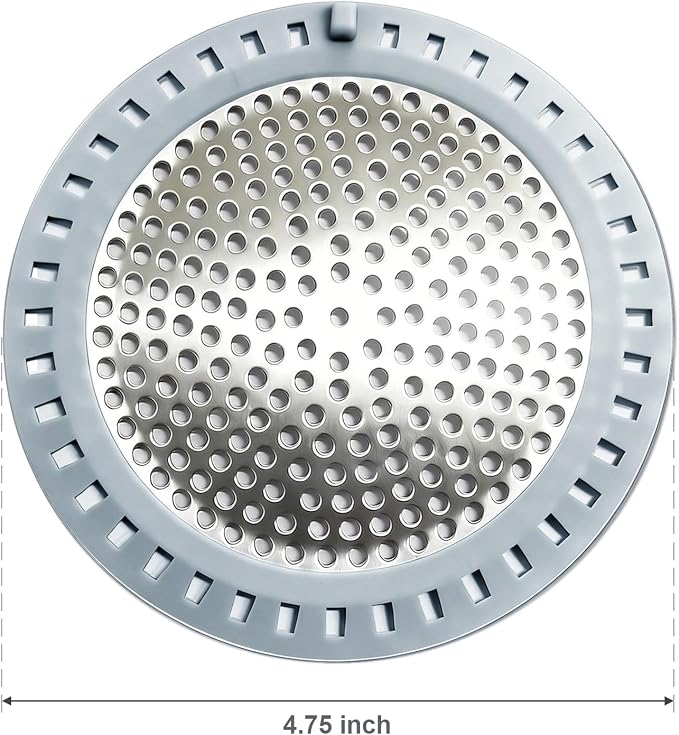 Seatery 2PCS Shower Drain Hair Catcher, Shower Drain Strainer, Stainless Steel - Image 2
