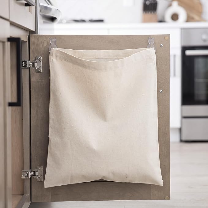 Reusable Dirty Rag Storage Linen Bag, Solid Color - Image 3