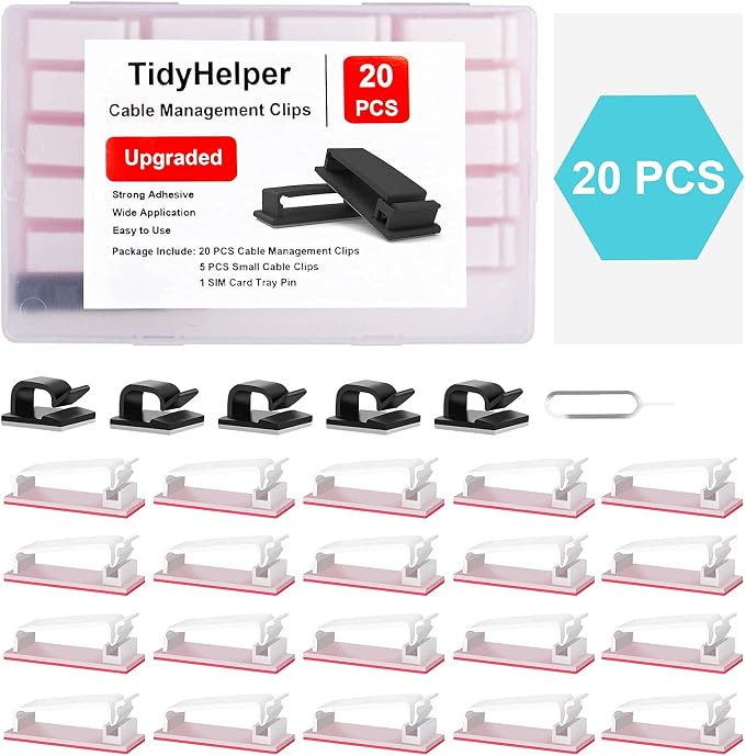 TidyHelper 20 PCS Cable Management Clips, - Image 6