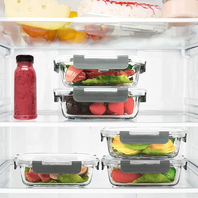 M MCIRCO 10 Pack, 22 oz Glass Food Storage Containers - Image 6