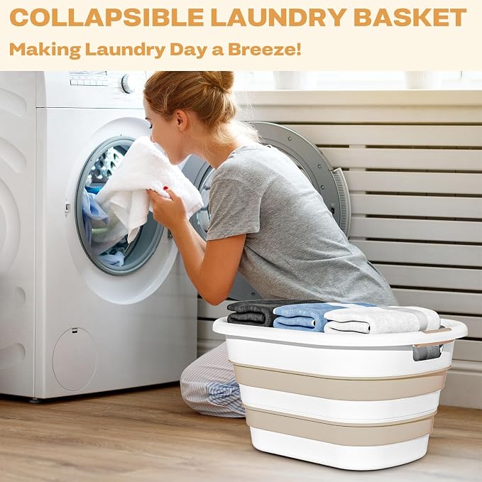 OOAMBB 43L Collapsible Plastic Laundry Baskets - Image 3