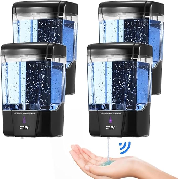 4 Pack Automatic Soap Dispenser Touchless, 600 ml / 20 oz Commercial Hand Soap by VZZNN