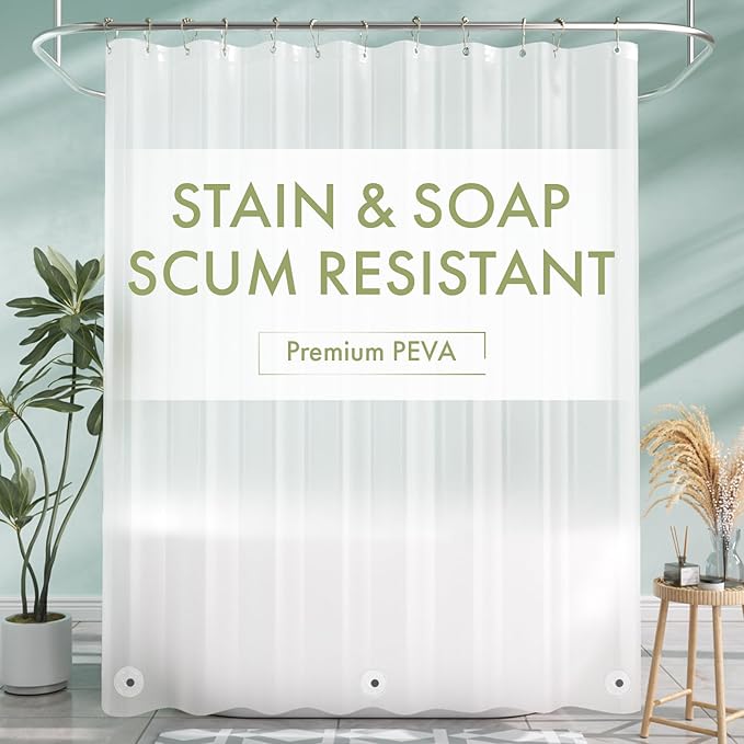 AmazerBath Extra Long Shower Curtain Liner, Plastic Shower Liner 84 Inches Long by AmazerBath