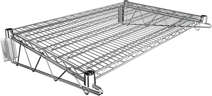 24" x 36" Chrome Wire Wall Mount Shelf