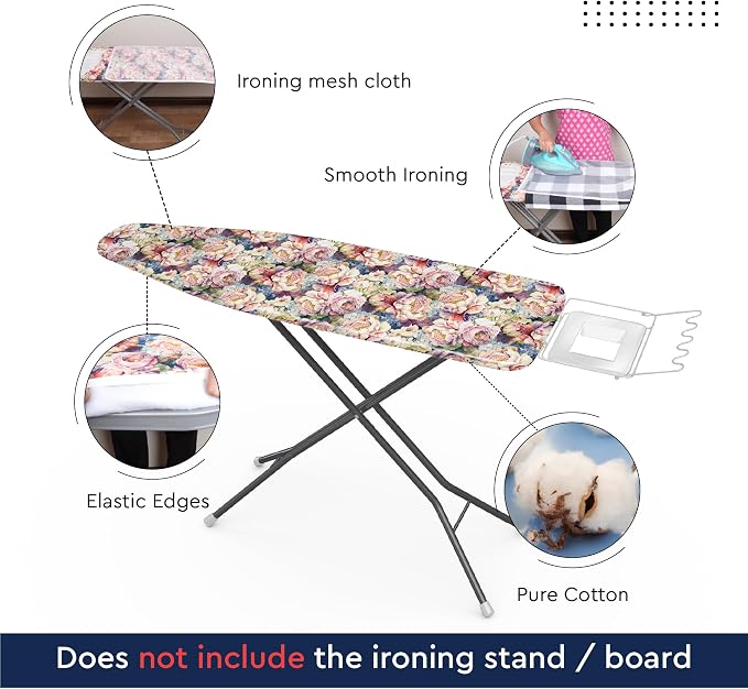 Encasa XO Padded Ironing Board Cover and Pad 54"x15" Wildflowers - Image 8