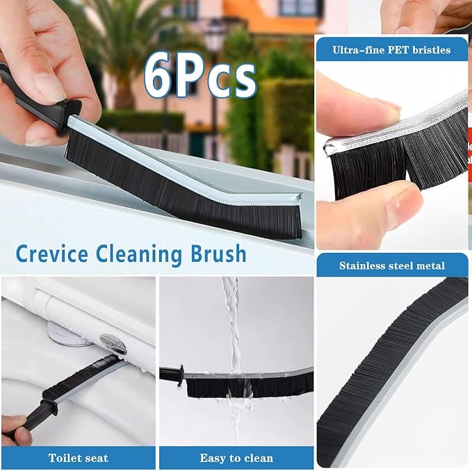 Crevice Cleaning Brush, Tight Spaces & More 6 Pcs - Image 3