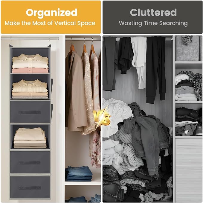 Hanging Closet Organizer 6-Shelf - Image 6