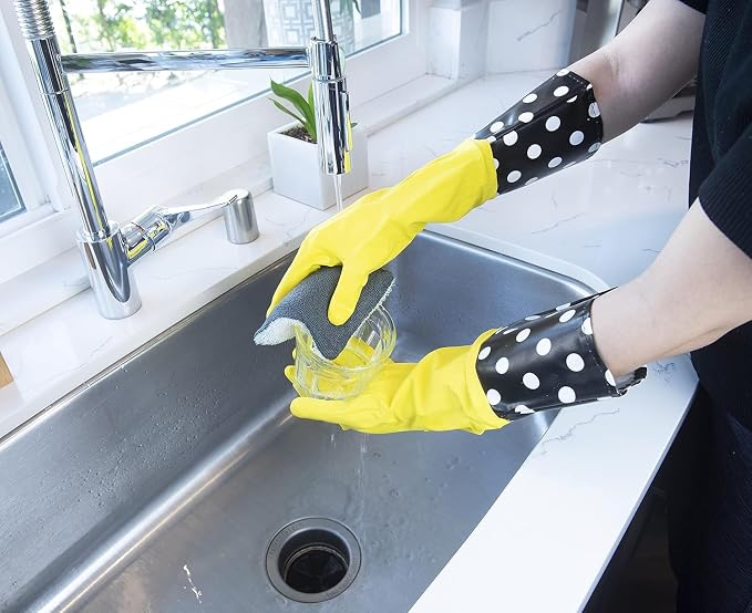 Evriholder Glam-Gloves Reusable Latex Dishwashing Gloves - Image 6
