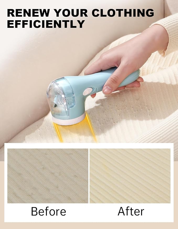 Lint Remover, Bojia Electric Clothes Fabric Shaver, Fuzz Pill Bobble Remover - Image 2