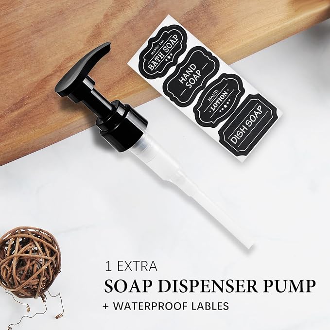 Amolliar Plastic Mason Jar Soap Dispenser - Image 3