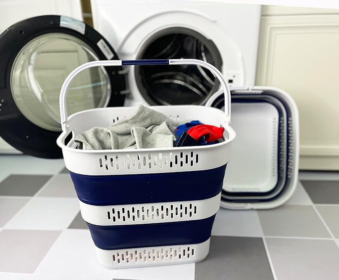 SAMMART 38L Collapsible Plastic Laundry Basket - Image 2