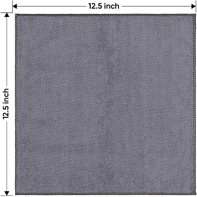 HOMEXCEL Grey Microfiber Cleaning Cloth 200 Pack, 11.5 x 11.5 inch Bulk Shop - Image 6
