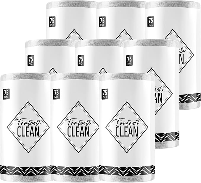 Fantasticlean Microfiber Cleaning Cloth Rolls- 675 Sheets | 12'' by 12'' by Fantasticlean