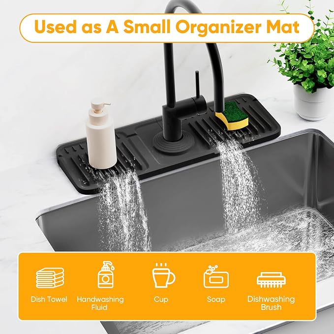 14.6 inch Faucet Mat for Kitchen Sink Splash GuardKitchen Sink Faucet Mat - Image 8