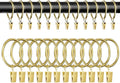 24 Pack Gold Metal Curtain Rings by GASRONS