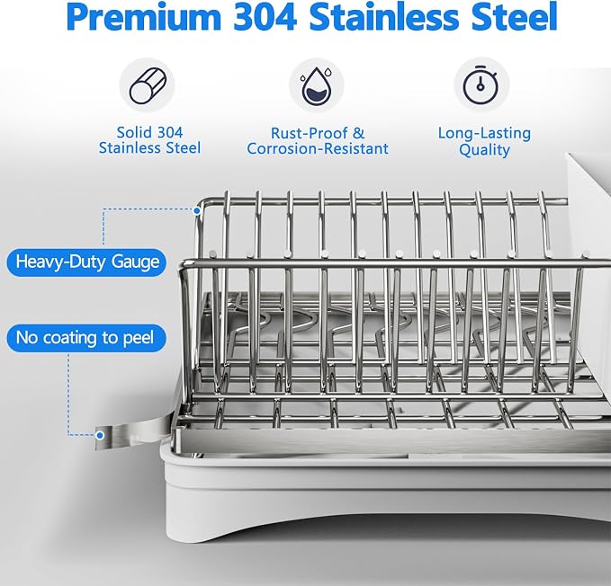 ANTOPY 304 Stainless Steel Dish Drying Rack - Image 5