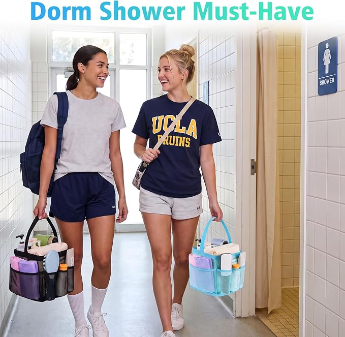 EUDELE 2 Pack Mesh Shower Caddy Portable - Image 2