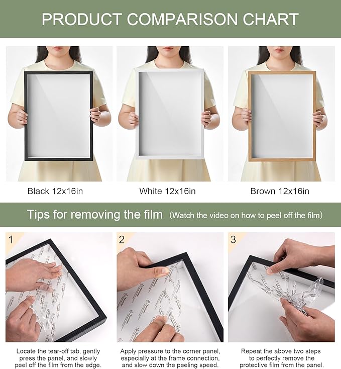 12x16 Shadow Box Display Case Picture Frame with Soft Linen Back, Large Deep White Shadow Box 12x16 for Flowers Medal Display Case Jersey pet Graduation Memorabilia Baby Ltems Crafts Photos