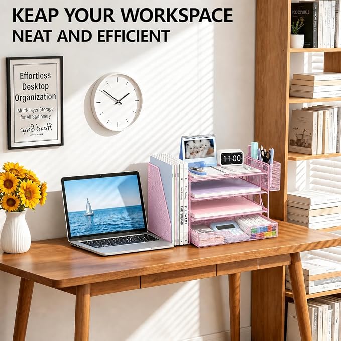 Desk Organizers and Accessories, 4-Tier Desktop File Organizer - Image 5