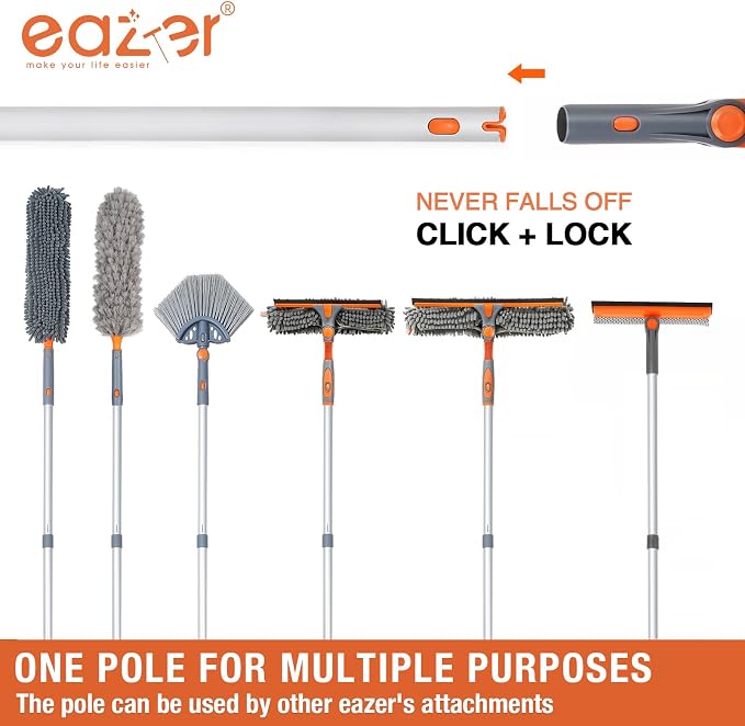 Eazer 46'' Professional Window Cleaner Tool, 2-in-1 Rotatable Squeegee - Image 8