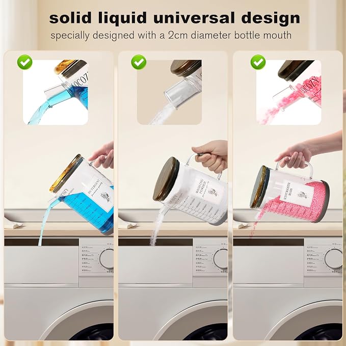 2-Pack 50oz Glass Laundry Detergent Dispenser - Image 2
