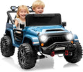 Kids 24v 2-Seater Electric Ride on Car,24v 4x4 Kids Electric Truck with Remote Control,2-Seater Ride-on Car, Spring Suspension & LED Lights for Backyard Exploration