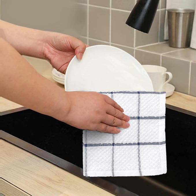 AMOUR INFINI Cotton Kitchen Dish Cloths Set of 8 – Highly Absorbent, Super Soft - Image 5