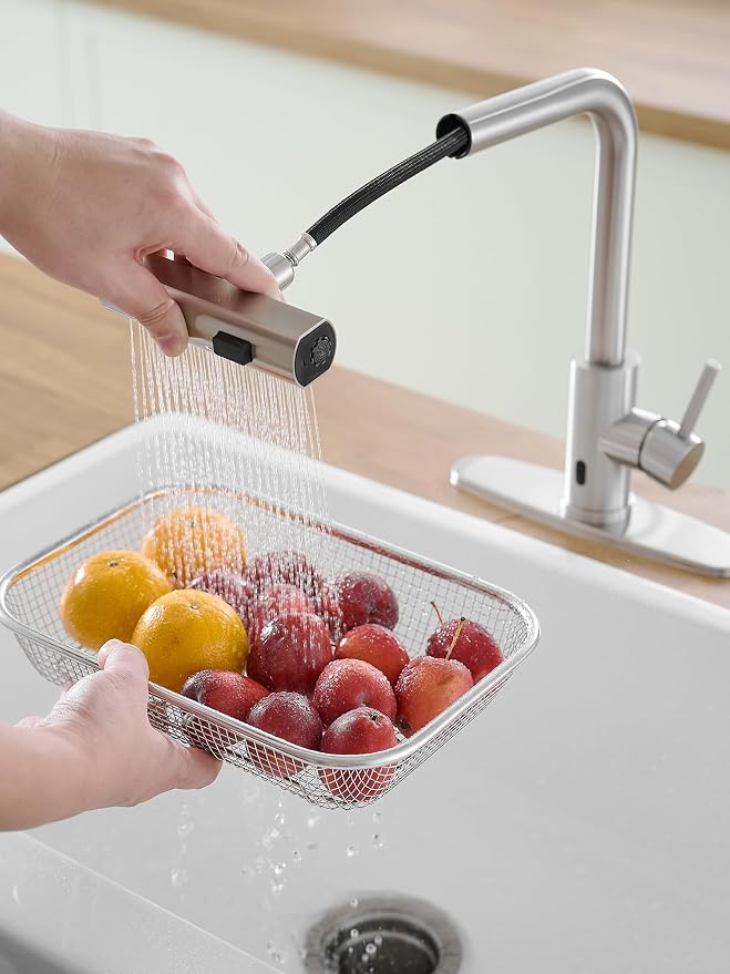 Touchless Kitchen Faucets with Pull Down Sprayer, Waterfall Kitchen Sink Faucet - Image 9