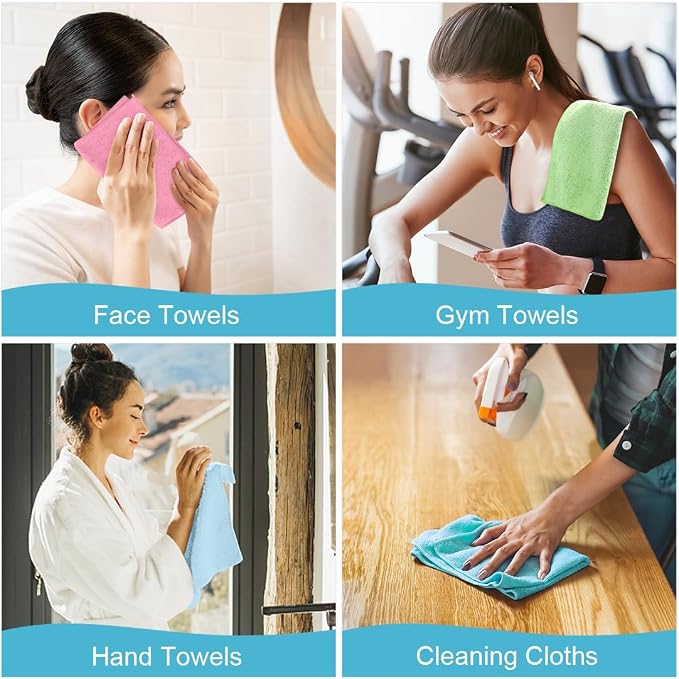 Orighty Wash Cloths, Face Towels 12x12 Inch 10 Pack - Image 7