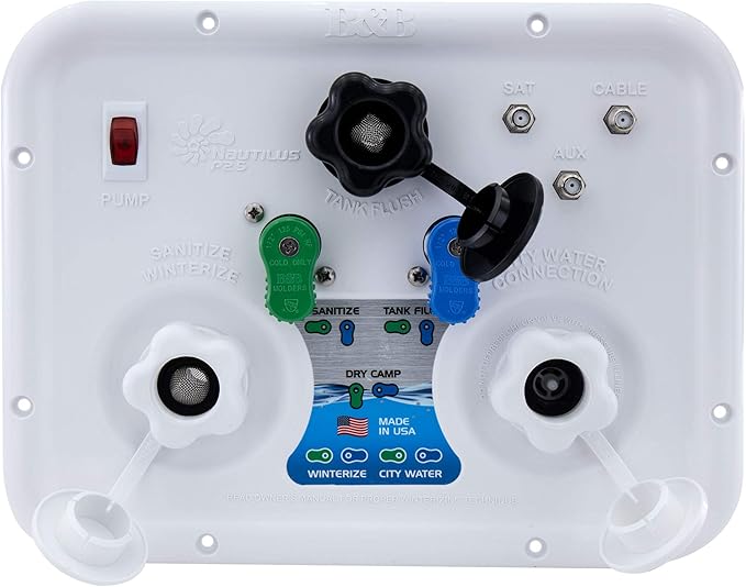 RecPro RV Water Management Panel | Nautilus P2.5 | 7-Function City-Water Fill (No, Don't Include Install Kit) | Made in USA