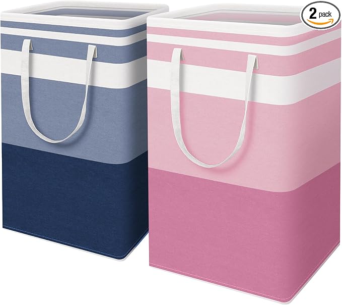 HomeHacks 2 Pack Laundry Baskets, Laundry Hampers Bags | Waterproof, by HomeHacks