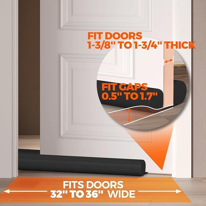 Holikme Under Door Draft Stopper 2pack 36 inch, Save Energy - Image 5