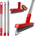 2 Pack Grout Brush with Long Handle, Swivel Cleaning Grout Line Scrubber by ITTAHO