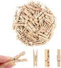 100Pcs Mini Wooden Clothespins, 1.4in Small Clothes pins by LOTIMOYIA