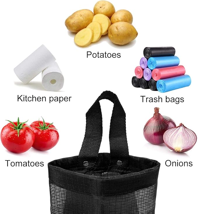 2 Pcs Plastic Bag Holder Trash Bags Storage Dispenser Organizer - Image 2