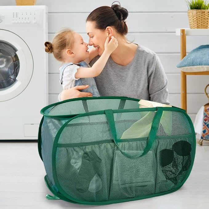 Collapsible Laundry Baskets, Upgrade Pop Up Laundry Hamper - Image 2